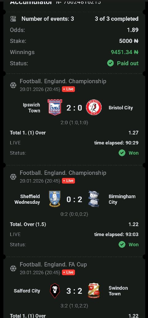 predwit's tweet image. 🏆 Boooooom 🎉🎉🎉🎉 🏆

2 odds football ⚽ game won
