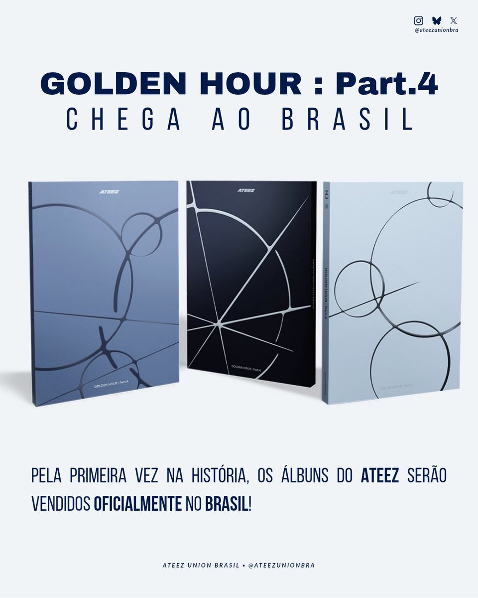 ATEEZUnionBra's tweet image. 📀 • GOLDEN HOUR : PART.4 NO BRASIL 🇧🇷

#ATEEZ #에이티즈 @ATEEZofficial