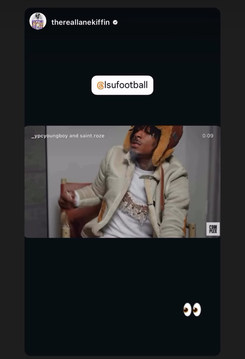 FLMadeDJ2001's tweet image. Head coach for LSU reposted NBA Youngboys interview with complex of him wanting to perform in lsu stadium 🏟️