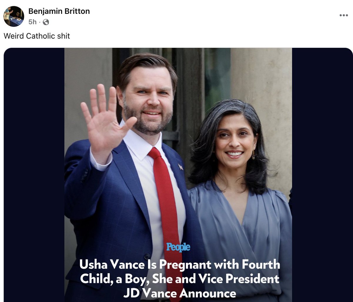 SohrabAhmari's tweet image. The Second Family: *announces their fourth child*

Leftist: "Weird Catholic shit"