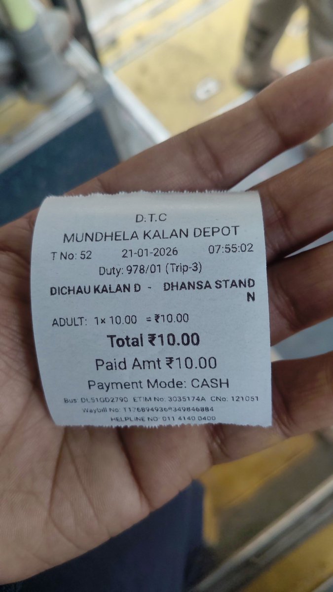 ManishJha709's tweet photo. @dtchq_delhi In POS machine m bhi online ticket lene ke facility on krwaye conductor mna krte h khte h sticker se lo. https://t.co/iWNU7vvhaA