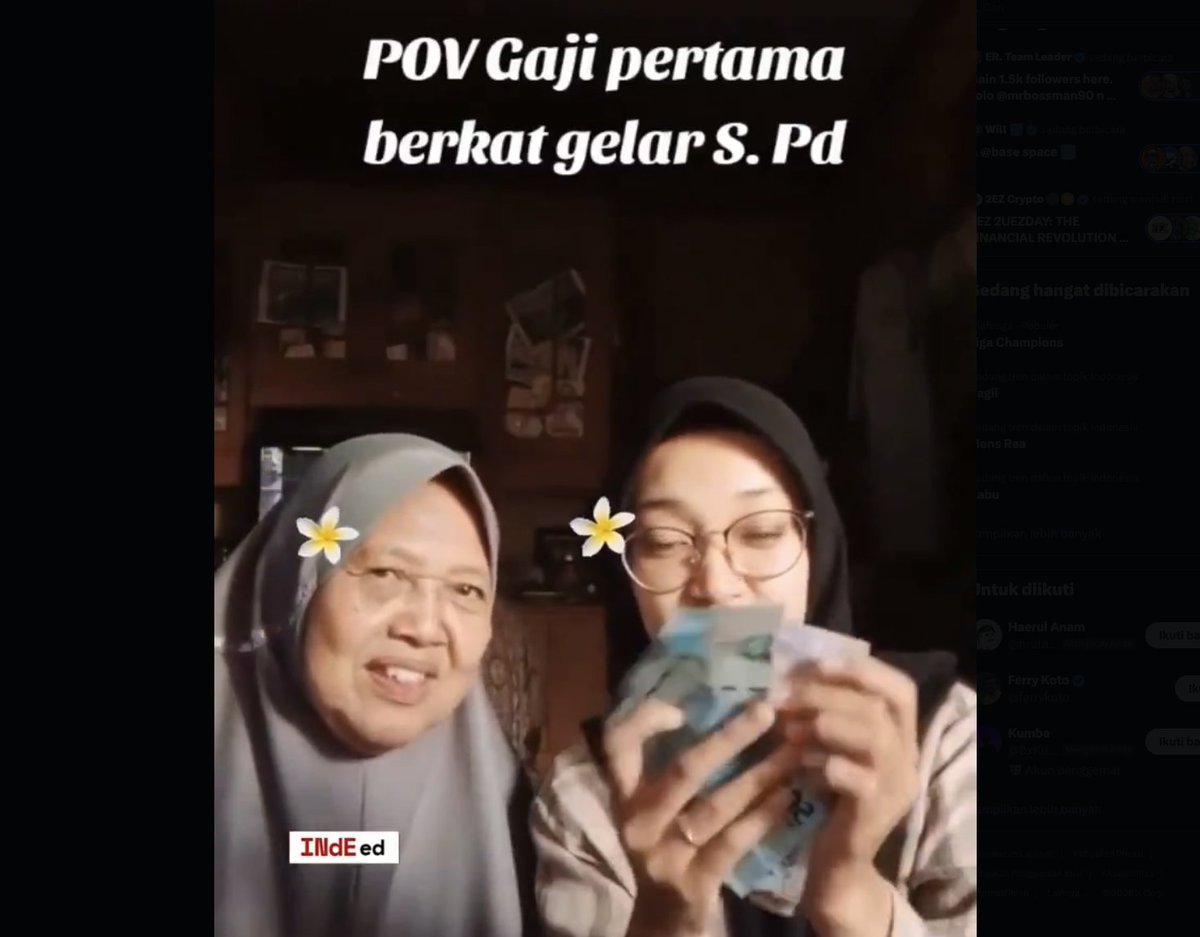 GURU HONORER = BUDAK !!!

Silahkan tersinggung ! 
- Beban pekerjaan mencerdaskan anak bangsa
- Gaji ga lebih besar daripada buruh cuci 
- Jaminan kesehatan belum tentu ada 
- Fasilitas tidak ada

fakta nya sebagian guru honorer yang mengajar hidupnya tidak sejahtera.
Mereka tidak