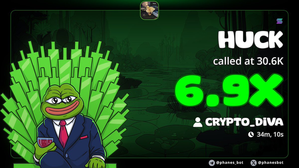 Booming 6X on $HUCK 

CA> 4fAd3XVktsx4JgSbznuK3uKU7P7nQc8kAgSPtUE5pump
