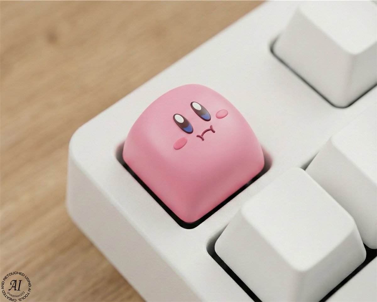 usamon333's tweet image. こんな感じの可愛いキーキャップが欲しい
#カービィ