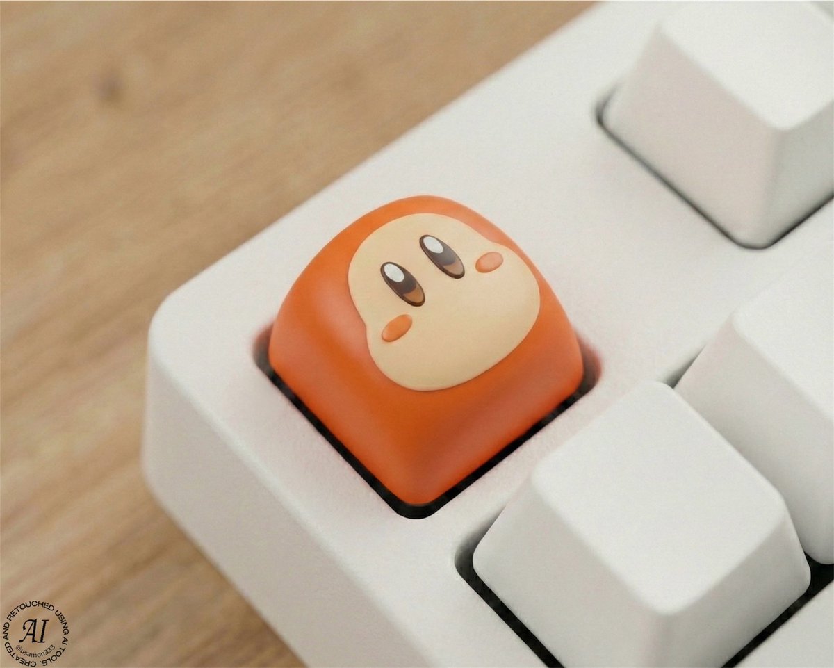 usamon333's tweet image. こんな感じの可愛いキーキャップが欲しい
#カービィ
