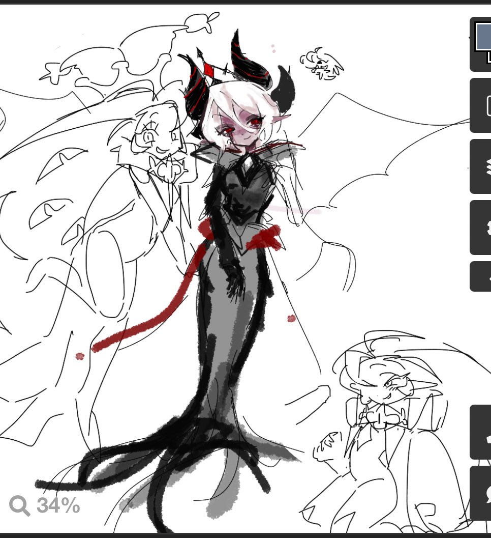 跟女朋友一起画的 没画完太难了