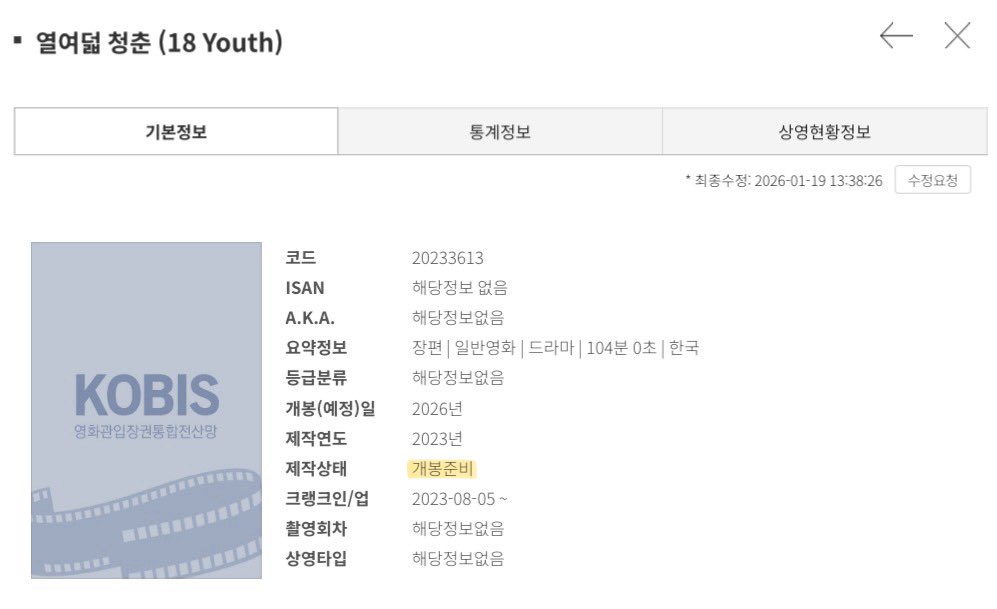 열여덟청춘 개봉준비🤗