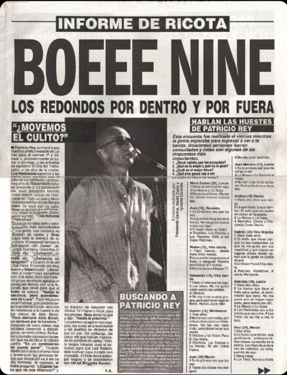 Griffitoo's tweet photo. Informe de ricota (1988)
Periodico Clarin https://t.co/OKG1cMoIKX