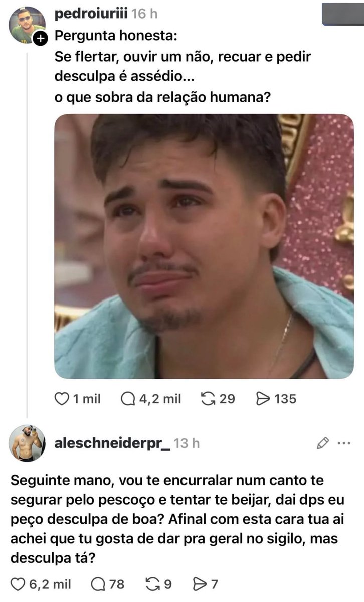 thiagochareti's tweet image. como responder um infeliz que defende o Pedro:

#BBB26