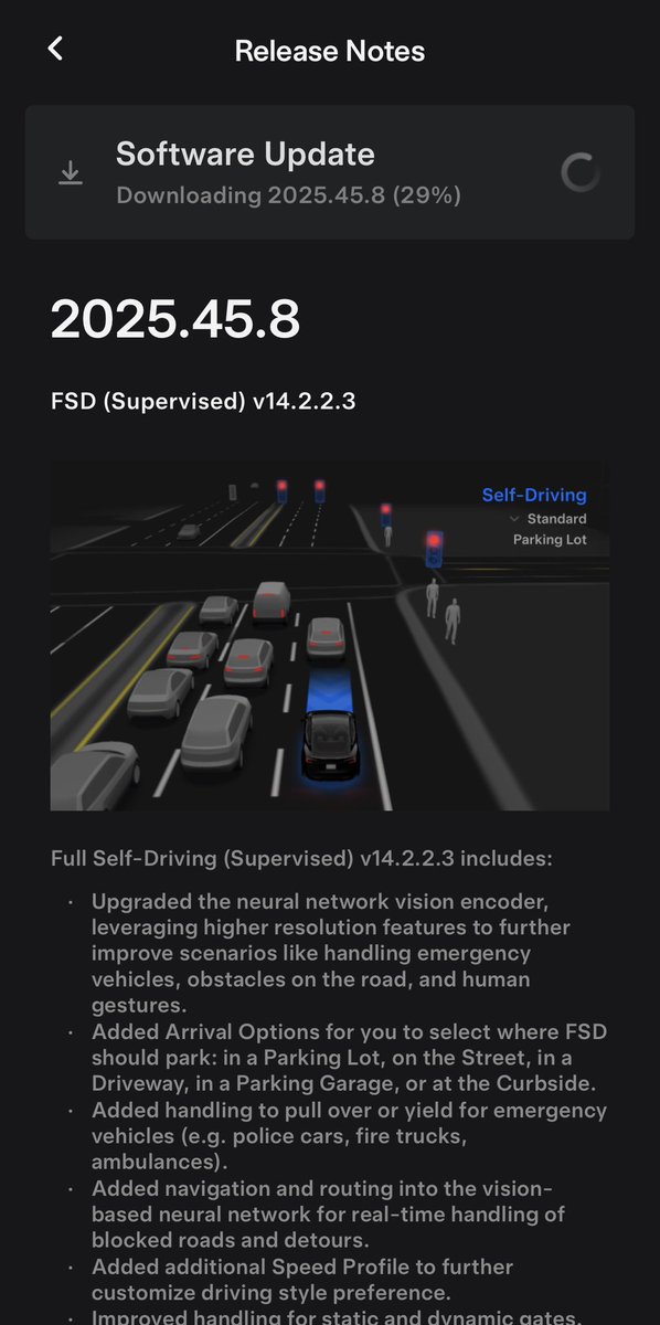 TheRedPlanetHQ's tweet photo. Looks like refinement update for FSD https://t.co/Zca2DYLMvz