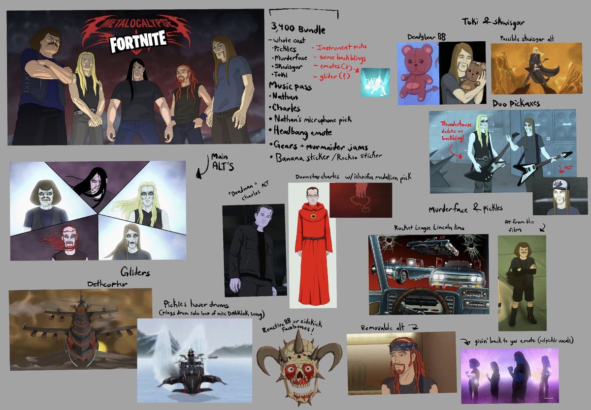 TubertToo's tweet photo. @Fortnite @brendonsmall #metalocalypse #fortnite 
there's so many collabs coming out I might just go a little insane. https://t.co/1fjTo8zXai