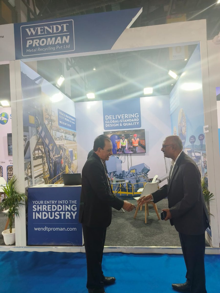 PromanInfra's tweet photo. Day 1: MRAI ,Jaipur…. Material and Metal recycling show 
Wendt Proman Metal Recycling Ltd a JV between Wendt USA and Proman in India is all set to cater to the Indian metal recycling Market for ferrous and nonferrous shredding and sorting solutions https://t.co/loDXoOOdaD