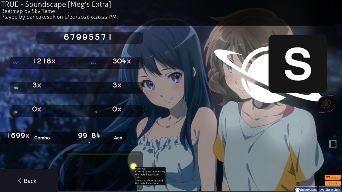 423pp !! new top play and on another fire map