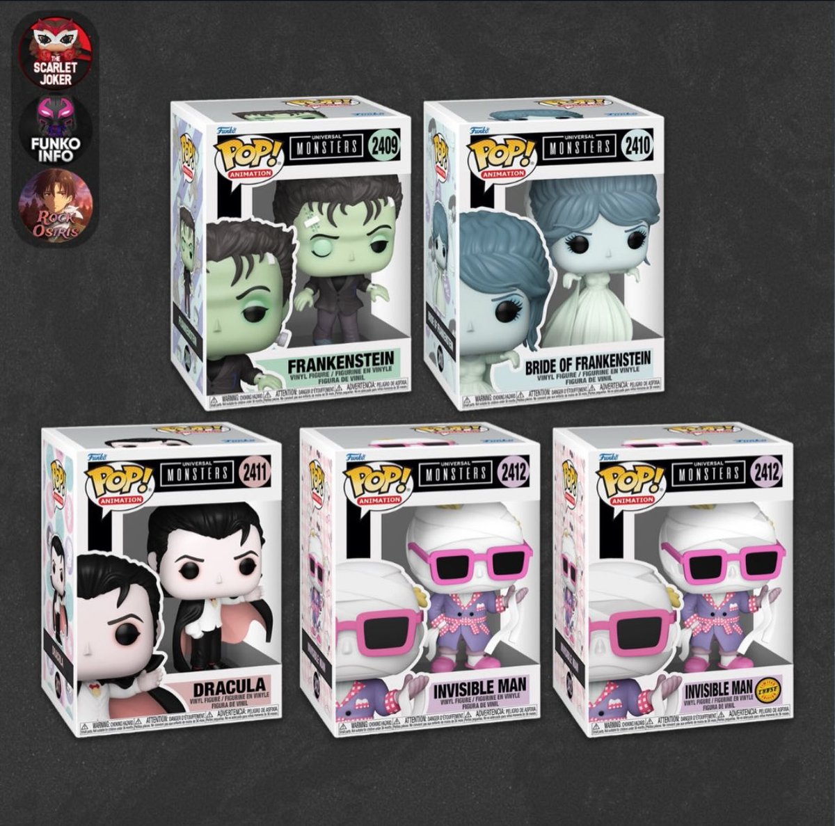 FunkoPopHunters's tweet image. First look at Universal Monsters (Anime) Pops. Preorder Friday at Noon ET. #funko #universalmonsters   

Entertainment Earth ► ee.toys/UDY6L9
Amazon ► amzn.to/4beBern
vRare ► fph.news/VRareFPH

📷 @rockosiris