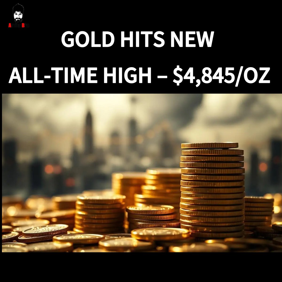 Amila_Broo's tweet image. 💛 Gold sets a new All-Time High at $4,845/oz

📈 Safe-haven demand remains firm as institutional flows continue to support prices
📰 Market participants are now monitoring central bank signals with the $5,000 level coming into focus

#Gold #AllTimeHigh #Markets #Commodities