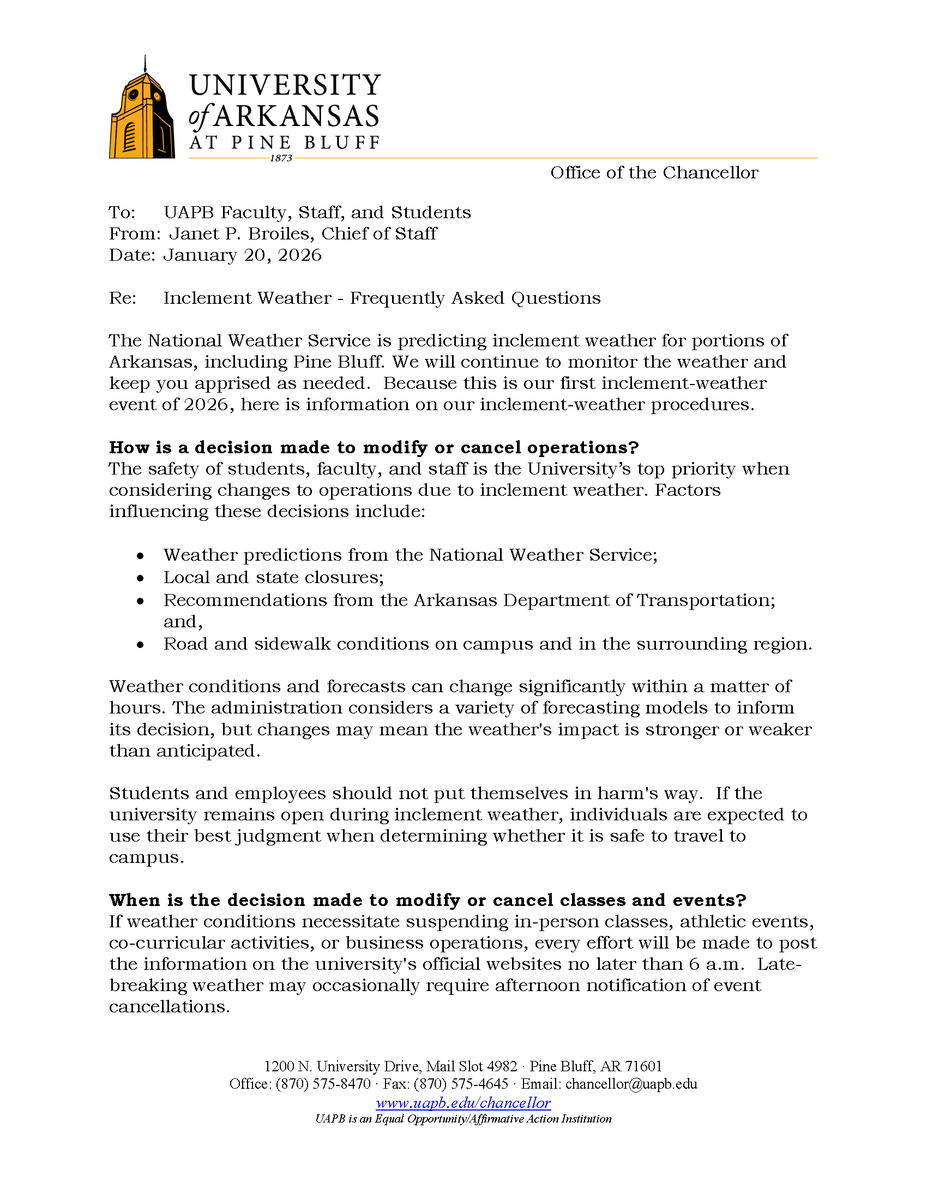 UAPB Official tweet media