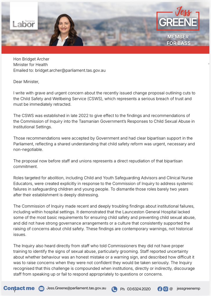 Jess Greene MP tweet media