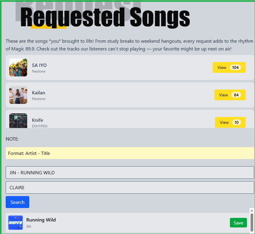 Quiet support moment ✨

Just requested “Running Wild” by #JIN on Magic 89.9 <a href="/Magic899/">Magic 89.9</a>

👉magic899.com

Small actions, steady love 🤍