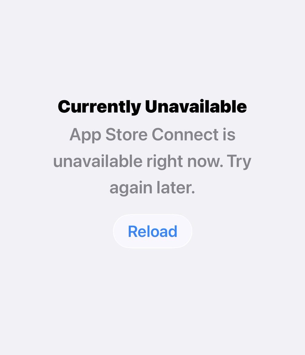 ravipalwe's tweet photo. Is the Apple Store Connect service currently unavailable? #apple #appleconnect https://t.co/jQ7rES6fLq