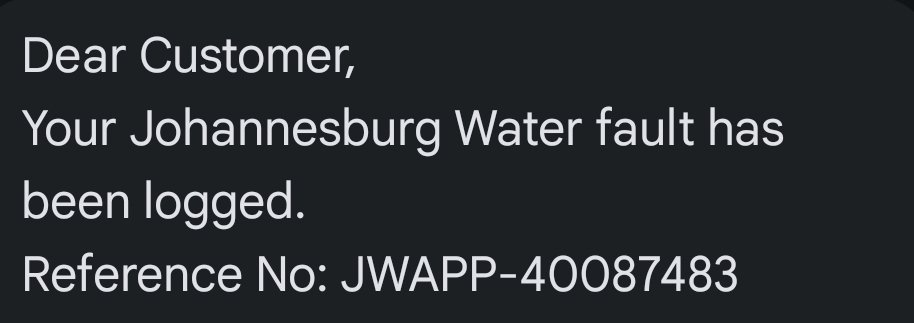 <a href="/JHBWater/">Johannesburg Water</a>, there has been no water in Riviera since Tuesday morning.