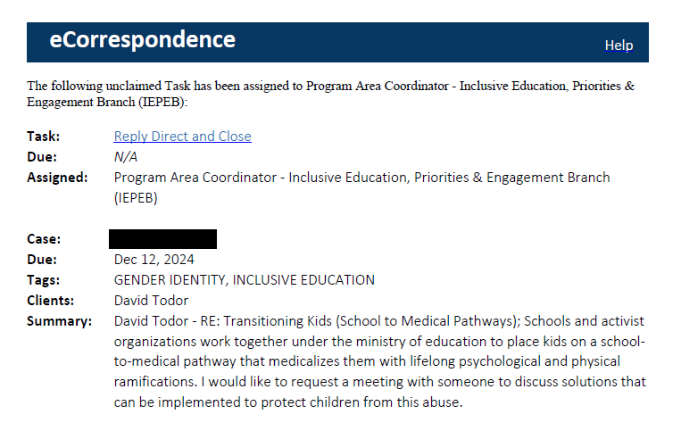 realfinkledusty's tweet image. 2/ David Todor, a father from the Waterloo Region area, tried to warn the ministry of education about schools leading kids toward what he called the “school-to-medical pathway.” Todor went to the ministry after warning the police of inappropriate gender identity related practices…