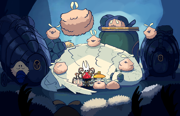 Zanuff27's tweet photo. Hornet &amp; the boys
#hollowknight #hollowknightart #pixelart #aseprite https://t.co/pRoIDeB27r