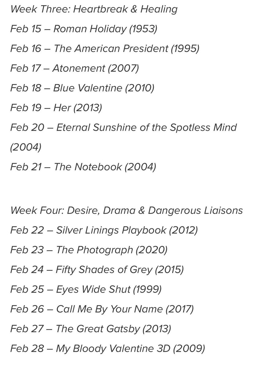 saokodomi's tweet image. regal’s february movie lineup for valentine’s omg