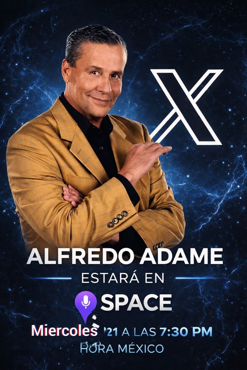 Tienen una Cita el miercoles 21 de enero con Alfredo Adame aqui en X en Space por mi Pagina TV Fans 

LOS ESPERAMOS 
#AlfredoAdame #TeamAdame #LaGranjaVIP
<a href="/fuerzablueteam/">Amnesia en las redes</a> 
<a href="/adamesrules/">Golden Boy</a> 
<a href="/MarayadiraTV/">MarayadiraTV</a> 
<a href="/AdrianMarceloOf/">Team Adrián Marcelo</a> 
<a href="/AlacranVega16/">Alacran Vega</a>