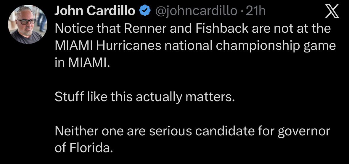 ReOpenChris's tweet image. This idiot is Jay Collins “senior advisor”.

His campaign is toast.