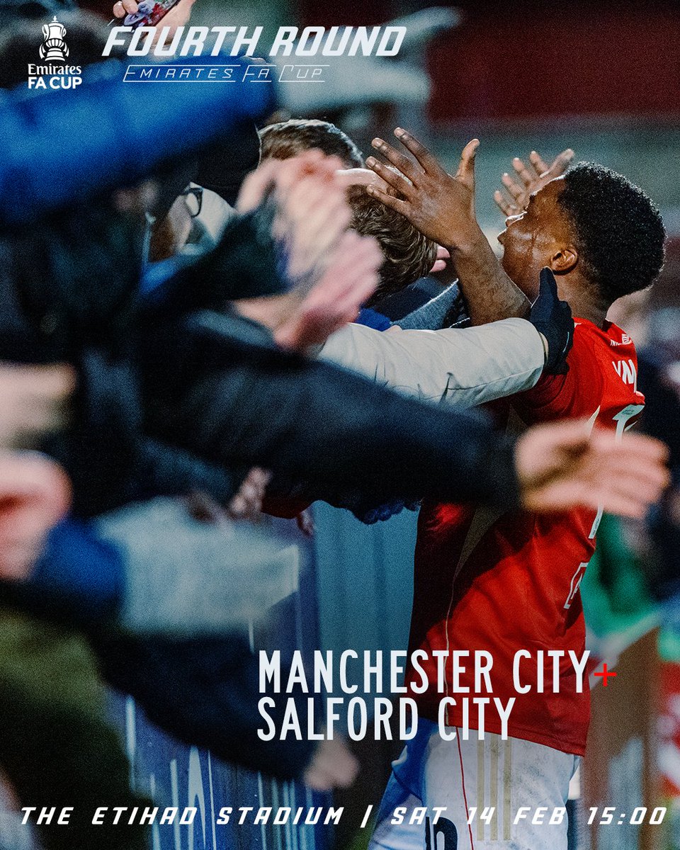 The Fourth Round of the <a href="/EmiratesFACup/">Emirates FA Cup</a> awaits 🏆

We will make our Fourth Round debut against <a href="/ManCity/">Manchester City</a> at The Etihad Stadium 🏟️