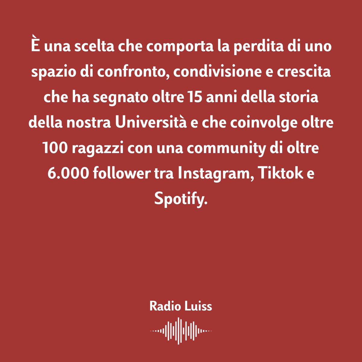 Radio Luiss tweet media