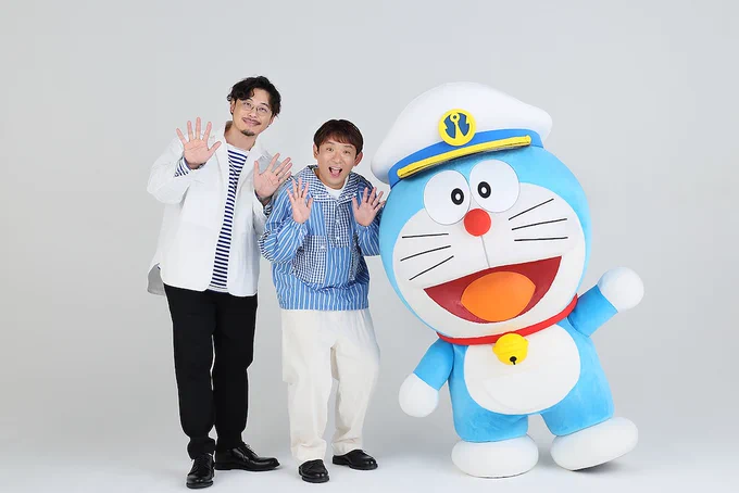 『映画ドラえもん 新・のび太の海底鬼岩城』 お笑いコンビ・アルコ&ピースの 平子祐希さん、酒井健太さんが宣伝アンバサダーに就任 さらに、海底人の国・ムー連邦の兵士役として声優に初挑戦 2月27日(金)公開 おたのしみに