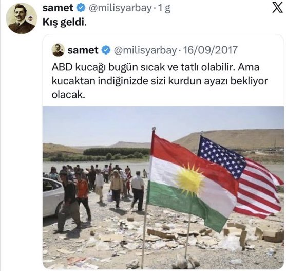 8 sene 3 ay beklemiş şu paylaşımı yapmak için…
Amerika desteği çekti ve kış geldi…
Winter has come apocular 😬