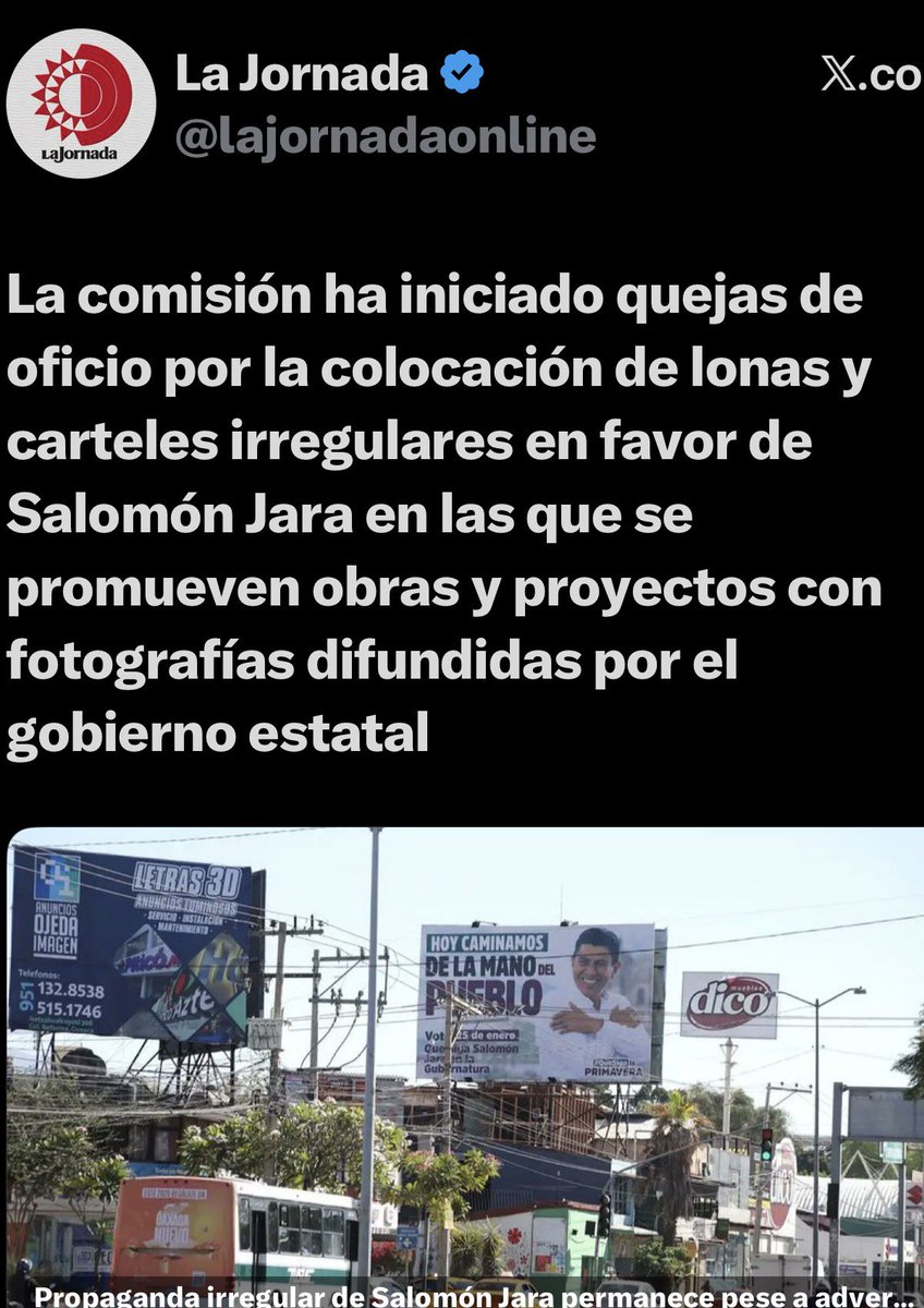 Salomón Jara trata a los oaxaqueños como menores de edad.

¿Quién, en su sano juicio, pondría un anuncio en apoyo de <a href="/salomonj/">Salomón Jara Cruz</a> sino solamente él mismo?
Pero según él y sus 40 ladrones:  ¡ellos no fueron!
Es claro que la @Fiscalia_GobOax debe hacer su trabajo porque es público y