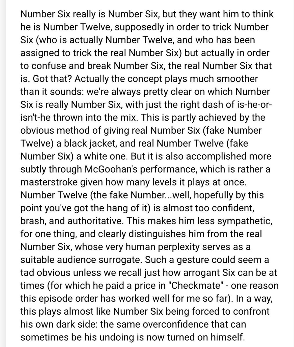 MoBigBrother's tweet photo. The Prisoner series 1 ep5, The Schizoid Man. Number Six is experimented on to make him believe he’s actually Number Twelve with the intention to break Number Six. Here’s some descriptions from the episode, there’s a lot going on but it’s an interesting read/watch #conformitygate https://t.co/luNeKFlE5l