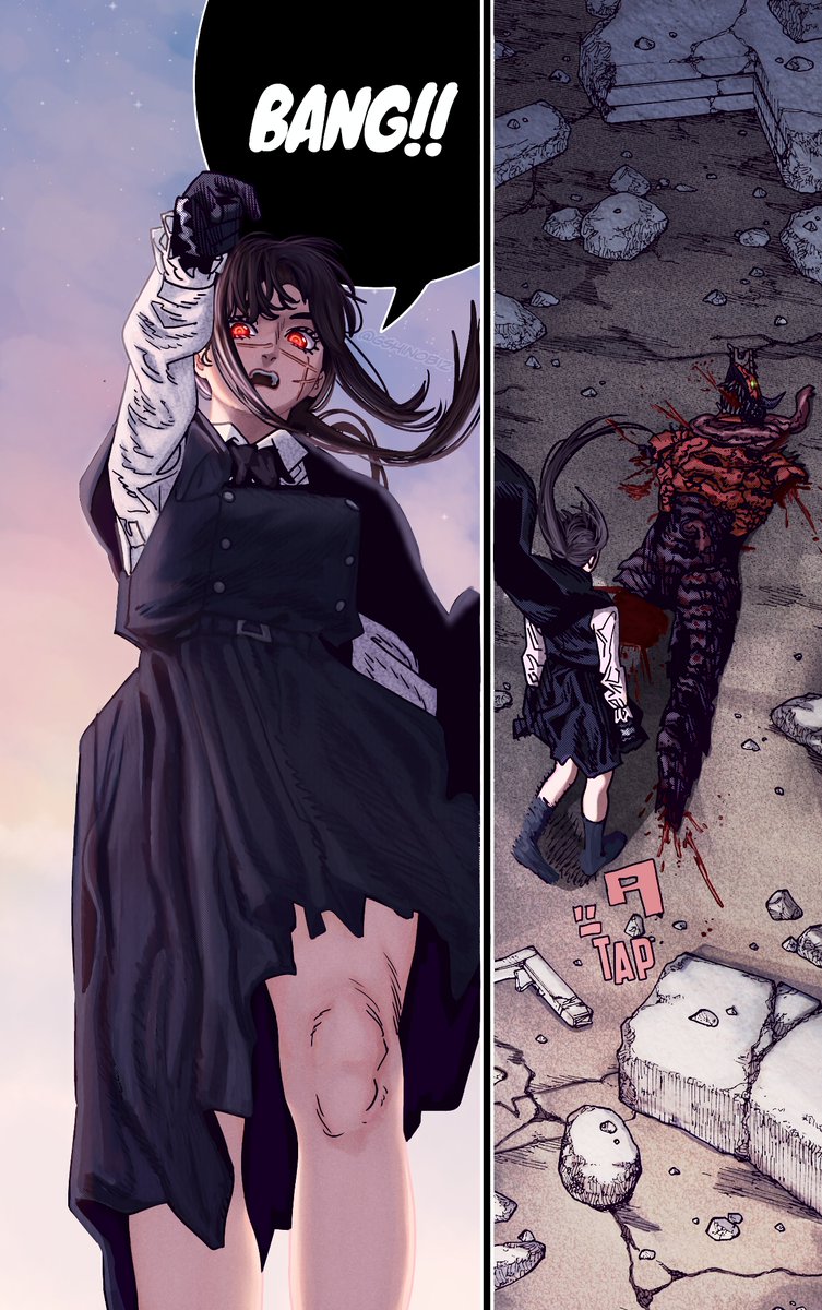 Bang !! Chainsaw Man chapter 227 coloring #chainsawman #チェンソー