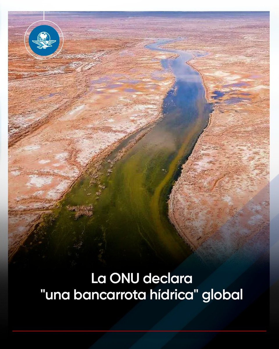 El_Universal_Mx's tweet photo. 🚨 Un informe del Instituto del Agua, Medio Ambiente y Salud de la ONU alertó que el mundo se encuentra en "una era de bancarrota hídrica global", en la que se ha producido ya una pérdida irreversible de recursos que será imposible recuperar.
https://t.co/y4vW7Z3RiX https://t.co/7UsulhSsGD