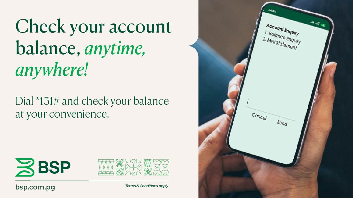 BSPPacific's tweet image. BSP PNG| Banking is easier with BSP Mobile Banking. 

Check your account balance for FREE, without the need to visit an ATM. Using a simple phone? No problem—Mobile Banking works for you too. 
📲 Sign up today at any branch and stay connected to your money.

#MobileBanking
