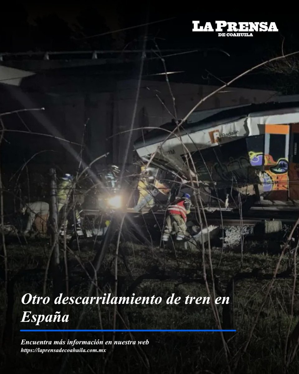 ÚLTIMO MOMENTO‼️
Un tren de #Rodalies chocó contra un muro de contención caído que obstruía las vías. Se reportan al menos 14 personas afectadas (información en curso )
Todo esto durante el luto por la tragedia en #Córdoba