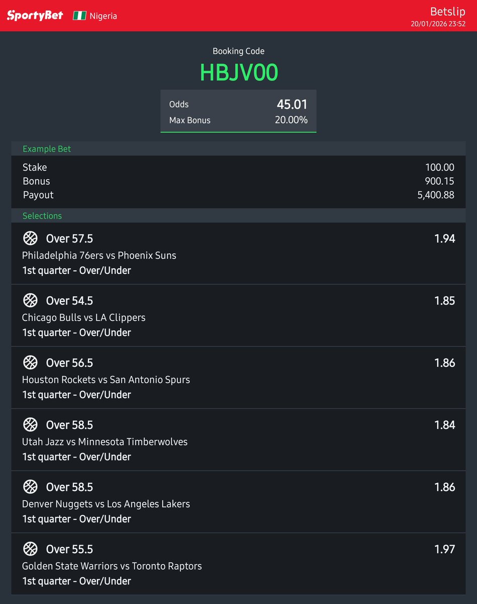 MatrixBet007's tweet image. NBA 🏀🏀🏀
45 ODDS
HBJV00