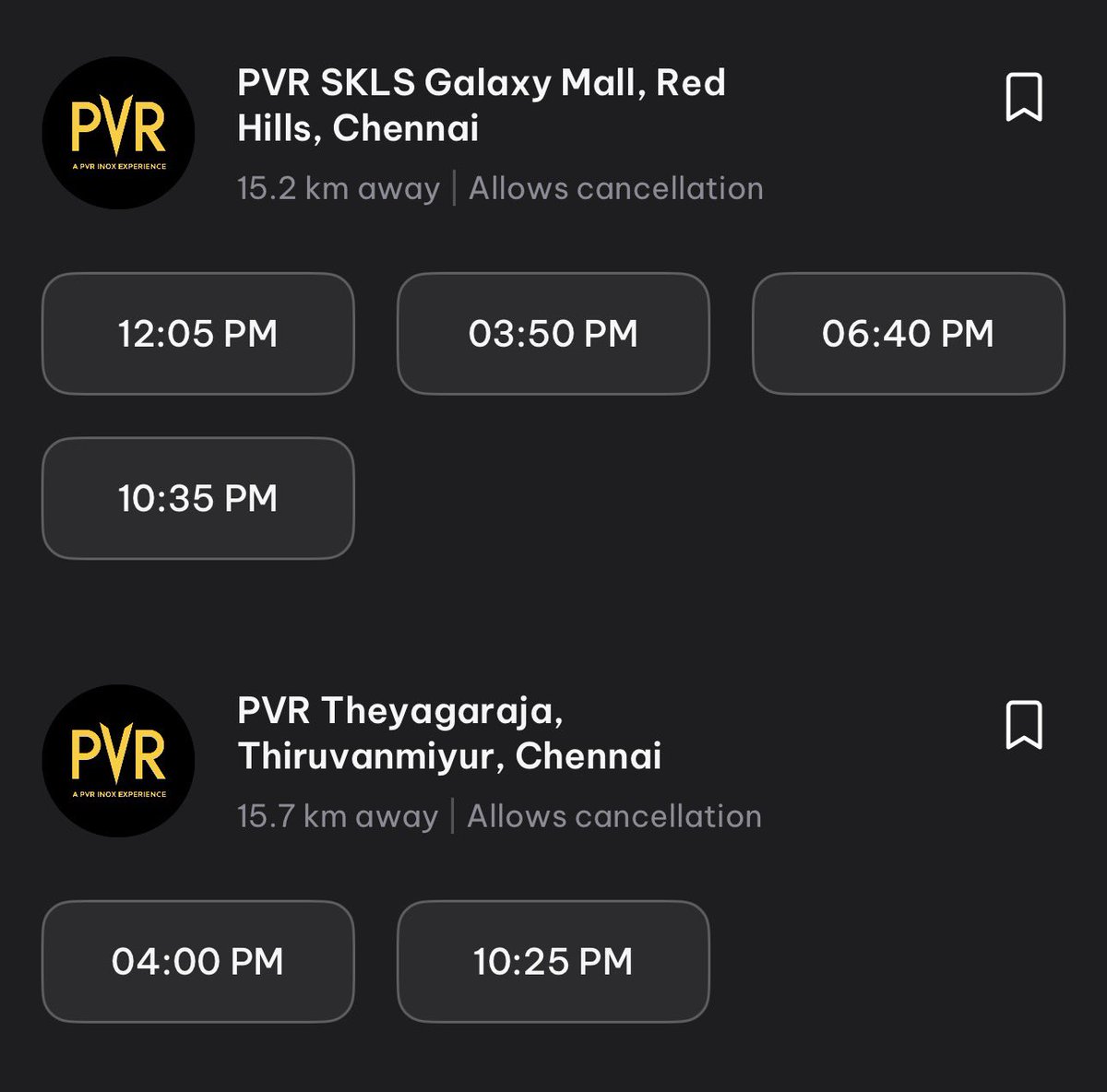 AjithFansUpdate's tweet image. #MankathaBookings #Mankatha #PVR Bookings opened in Red Hills and Thiruvanmiyur , PVR