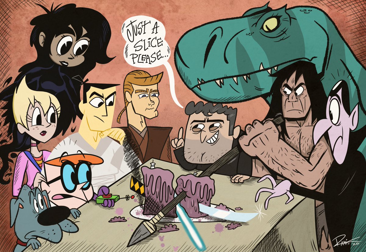 "I just wanted a slice"

A little too late for the party but I finally managed to make something for Genndy Tartakovsky's 56th birthday which was a few days ago. Truly one of the best artists/animators around in these current times.