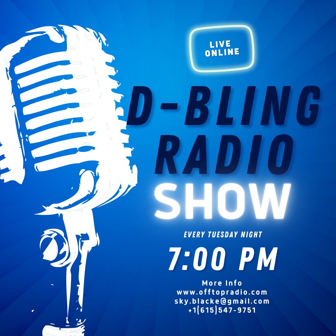 D-Bling Radio Show tonight 7pm-9pm CST New Music
offtopradio.com