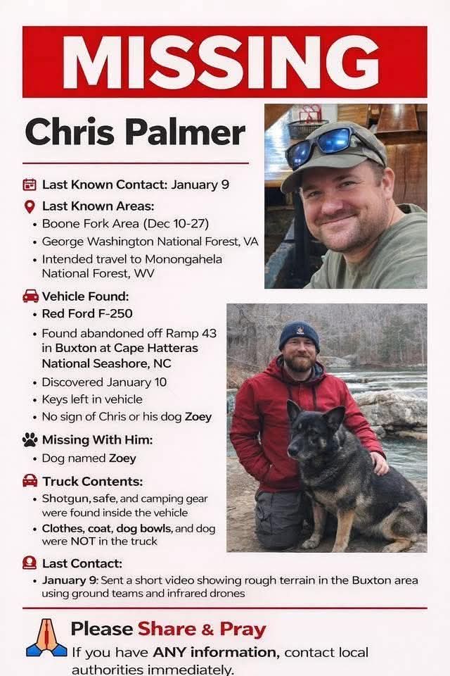 ⚠️NEWS RELEASE: National Park Service Seeks Public's Help to Locate Missing Person⚠️ The National Park Service is seeking information from the public to assist in locating Chris Palmer, 39, who has been