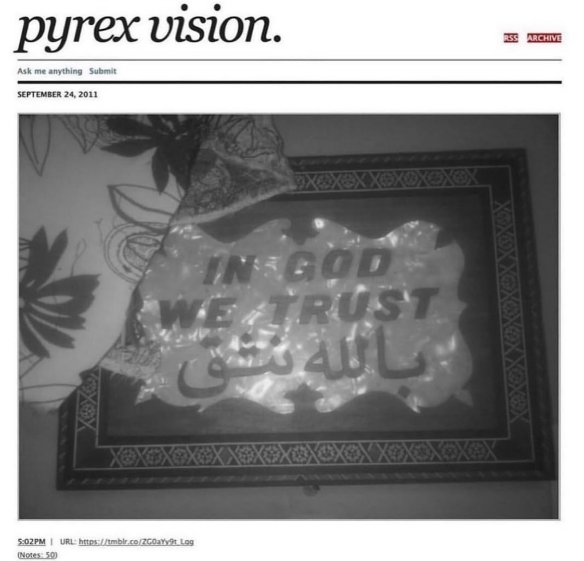 Photos from Virgil's "Pyrex Vision" Tumblr Page