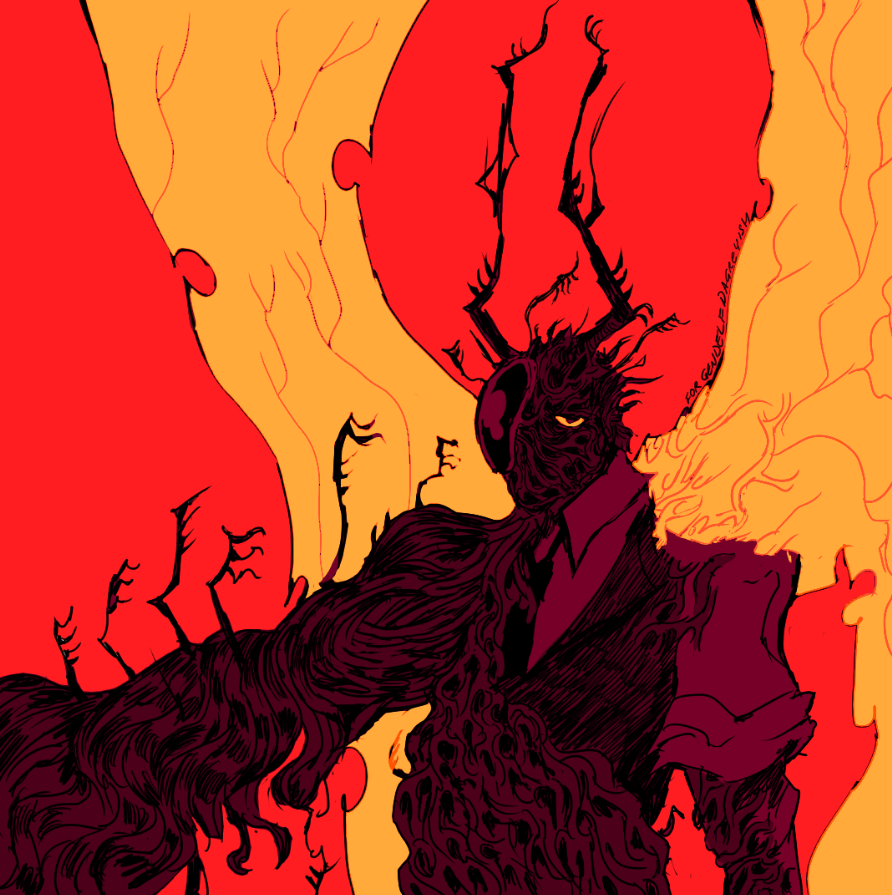 GENCZILLA's tweet photo. Roach Emperor Limbus Sketch https://t.co/hALbQtJF11