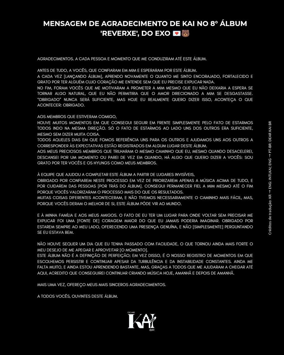 DEAR KAI BR 🧸 tweet media