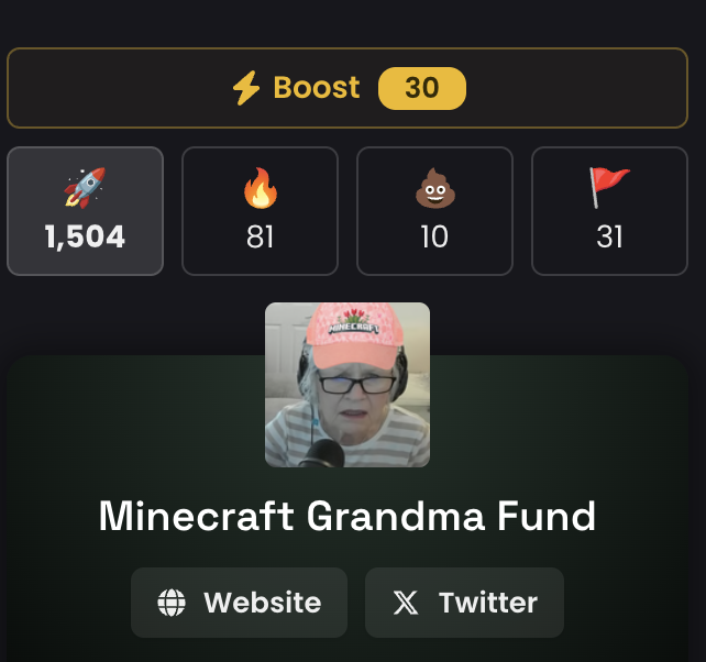 GO to Dex and smash that 🚀8.8k of us here. Click the🚀 in the lower right. You can do this on your computer on wifi and then again on your phone on cellular EVERY 24 hours. Its free and you do not log into anything. Let's boost $grandma. Link is SAFE!
dexscreener.com/solana/8vgscze…