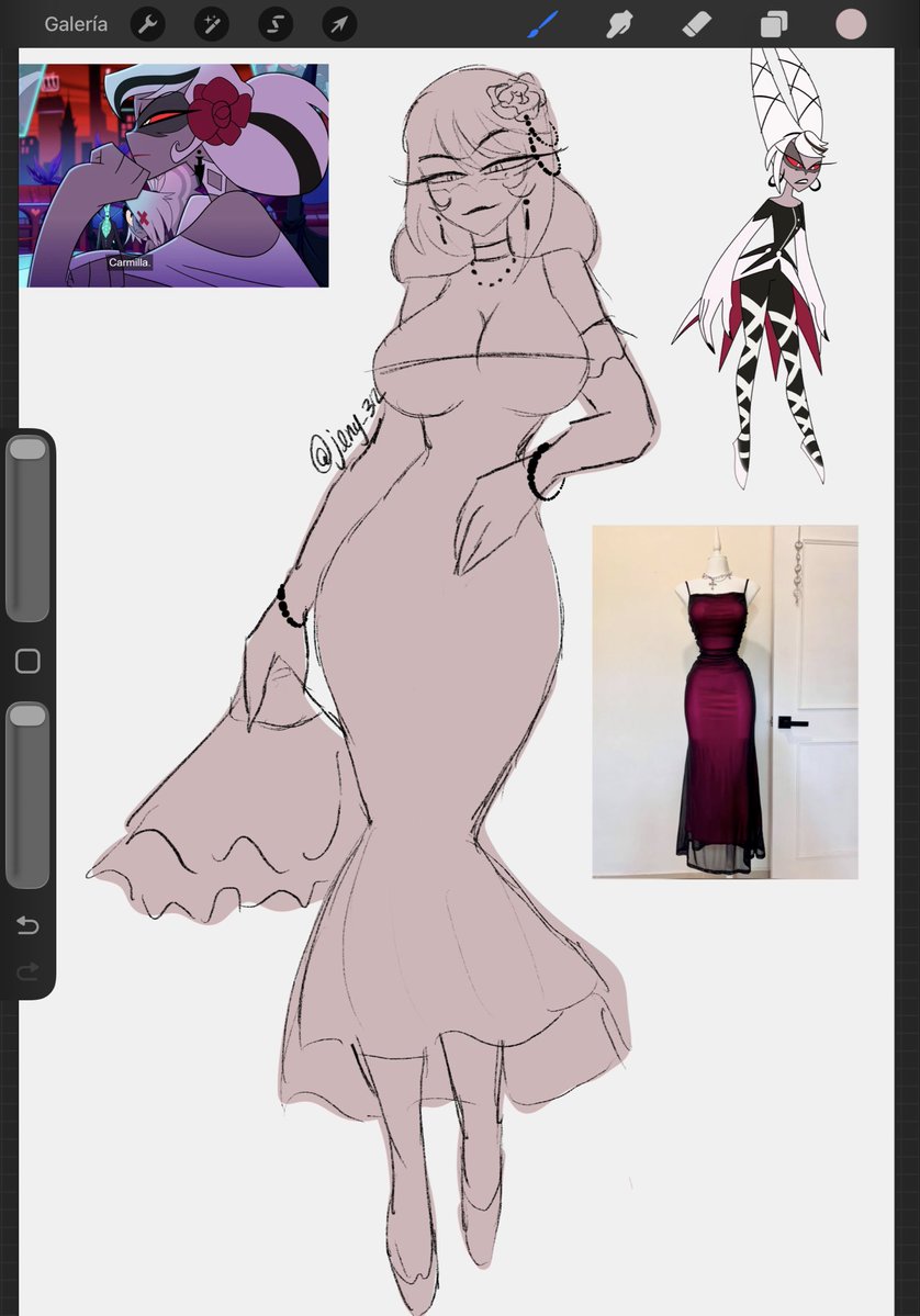 jeny_312's tweet image. Wip~ 💃♥️  #Carmilla #HazbinHotelcarmilla #HazbinHotel #HazbinHotelFanart