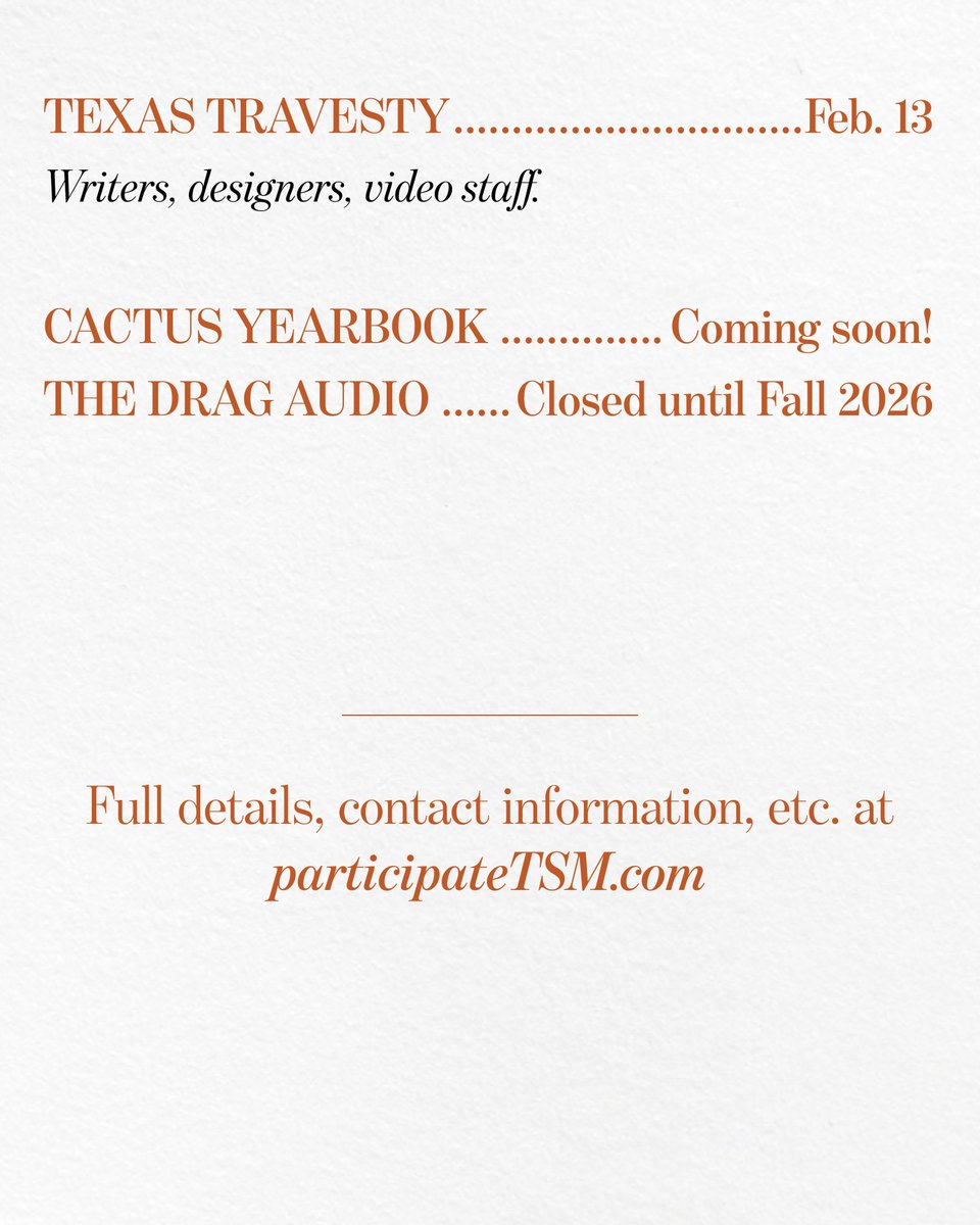 Texas Student Media tweet media